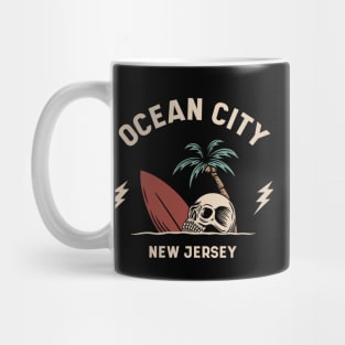 Vintage Surfing Ocean City, New Jersey Mug